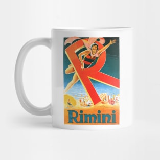 Rimini, Italy - Vintage Travel Poster Design Mug